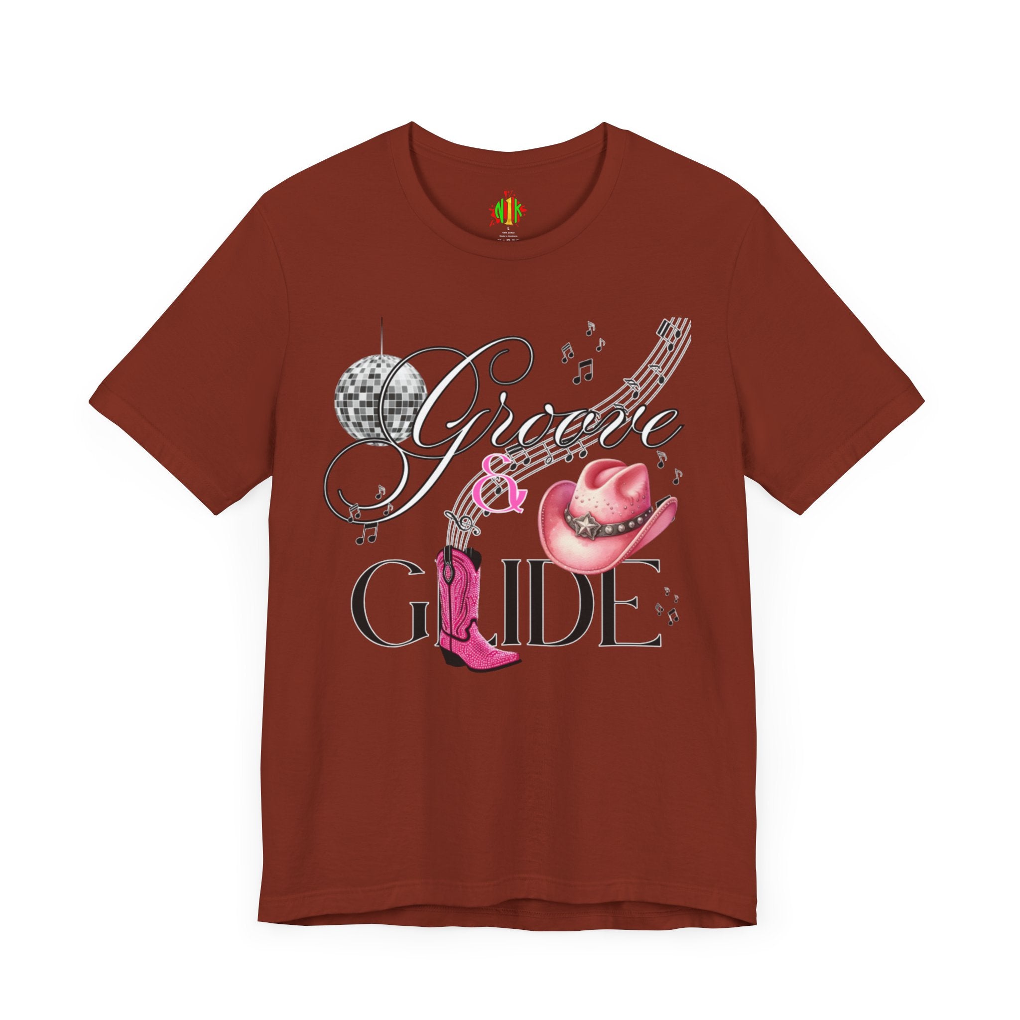 Groove and Glide Graphic Tee - Unisex Short Sleeve T-Shirt for Music Lovers